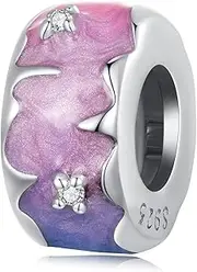 [Teleye] Dreamlike Milky Way Charm 925 Sterling Silver Charm Fits For Pandora Bracelet Necklace,SCC2501, Cubic Zirconia, Created Cubic Zirconia