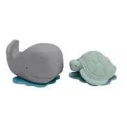 Splashtoy Ingolf the Whale & Dagmar the Turtle Gift Set - Natural Rubber Bath...