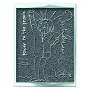 John Lennon Power To The People Hi Chrome Metal Pin Badge