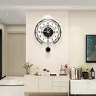 Large Wall Clock for Living Room Decor Modern Silent Pendulum Wall Clock