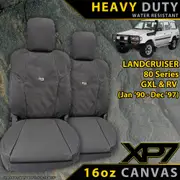 Toyota Landcruiser 80 Series - GXL & RV - XP7 Heavy-Duty Canvas 2x Front Seat Covers (Available)