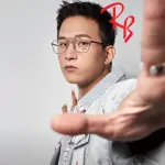 【RAYBAN 雷朋】黃奇斌配戴款 復古雙槓設計光學眼鏡 舒適可調鼻墊 RB6485 2509 53MM 黑 公司貨