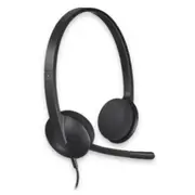 Logitech Wired USB Headset H340, Black, Noise Cancelling MIC, 1.8m Cable 981-000477