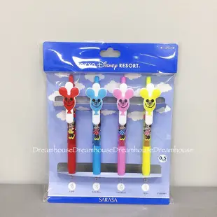 東京迪士尼 日本製 米奇 米妮 氣球系列 sarasa 多色筆 原子筆 鋼珠筆 筆組