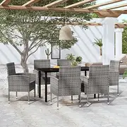 Generic 7 Piece Garden Dining Set Anthracite,3099610