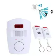 Home Safety Wireless Alarm IR Infrared Detector Motion Sensor + 2 Remote Control