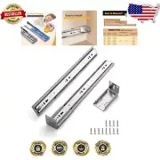 20-Inch Heavy Duty Soft-Close Drawer Slides - 6 Pairs with Brushed Nickel Finish