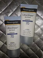 Neutrogena Ultra Sheer Dry-Touch SPF 70 Sunscreen Lotion 5oz EXP 2027 Lot Of 2