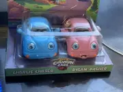Vintage Chevron Cars CHARLIE CHASER & DYLAN DASHER Movable Parts