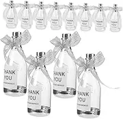TEHAUX 12pcs Transparent Mini Wine Bottle Candy Containers Reusable Party Favors for Weddings Birthdays Events Stylish Decorative Candy Boxes with Unique Design