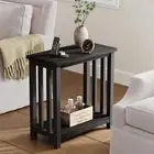 ChooChoo Mission End Table for Small Spaces, Narrow Side Table, Night Black