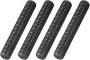 uxcell 1/2" x 3.15" Fully All Threaded Rod, 4Pcs B7 Alloy Steel Long Threaded Screw Right Hand Threads Fully Studding Rod Bar for Furniture Mounting Assembly Fastening, Black