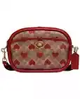 Coach Camera Bag Signature Canvas Heart Print Crossbody ~NWT~ C8390