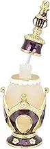 COMNESTBI Aroma Diffuser Decorative Bottle Refillable Essential Oil Dispenser with Crown Design Stylish Perfume Sub Bottle for Home Decor and Travel Use Elegant Desktop Accessory