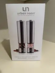 Urban Noon Electric Salt & Pepper Grinder Set Stainless New