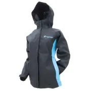Frogg Toggs Women's StormWatch Rain Jacket Black Turquoise SW62523-114 LARGE BD