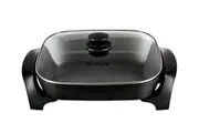 Westinghouse 38cm 2400W Non-Stick Electric Skillet Fry Pan w Glass Lid Black