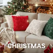 Christmas Cushion Cover Winter Decorative Pillow Festive Tree Pillowcase