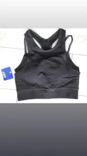 Joy Lab Size Small Black Sports Bra Double Lined Padded New W/ Tags