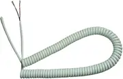 Spring Power Cord, Coiled Extension Cord, 3 Cores Hair Dryer Spiral Power Cord Telescopic White Spring Special Wall Mounted Cable for Hotel Bathroom Straight Length 3 Meters Retractable Coil