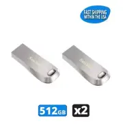 Sandisk Ultra Luxe 512GB Metal Flash Drive USB Thumb Drive (Pack of 2)