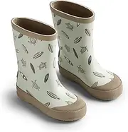 [Wheat] Unisex Children's Rubber Boots with Print Muddy Natural Rubber Rain Shoe