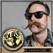 Dubs Was Here Mustache Wax - FIRM - Strong hold LAVENDER scent NO PRE WARMING