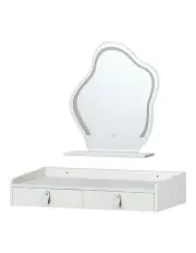 [Artiss] Floating LED Dressing Table in White Daphne