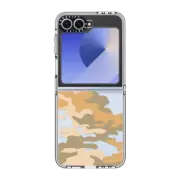 Galaxy Z Flip6 Clear Case Camo Over - Tan