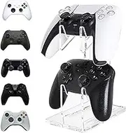 nymus 2-Tier Controller Holder Game Controller Holder Stand for Desk, Transparent Universal Storage Organizer Controller Stand for Xbox One