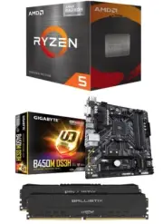 AMD RYZEN 5 5600G + GIGABYTE B450M DS3H + CRUCIAL BALLISTIX 16GB 3200MHz Combo