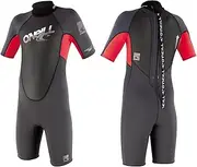 O'Neill Youth Reactor 2mm Spring Wetsuit (Black/Red, 14)