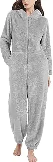 [Kissonic] Women's Sherpa Fleece Onesie Pajamas