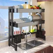 Uandhome Over The Sink Dish Rack,64-100 CM,Length Adjustable Extra Heavy Duty...