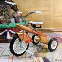 在飛比找Yahoo!奇摩拍賣優惠-賀曼hallmark1960年古董三輪車金屬車模娃用自行車腳