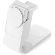 ALOGIC Matrix Fold 3-in-1 Travel Charger with 5K MagSafe Power Bank (White)