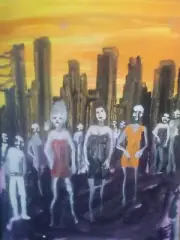 The Dawm of Man by william mayer new york city artist cityscene