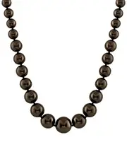 Splendid Pearls Silver 6-12mm Shell Pearl Necklace