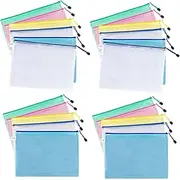 22pcs A4 File Bags,5 Color Zip File Bag，Mesh Zipper Documents Pouch,Waterproof Document Bags,Dustproof File Pocket,Suitable for Storing Travel,School,Office Supplies,and Home Organization and Storage