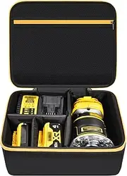Tool Case Compatible with DEWALT 20V Max XR (DCW600B)/ for Makita XTR01Z 18V LXT Lithium-Ion Cordless Router, Sailcloth Storage Carrying Holder for Dewalt Batteries, Charger, Router Bits (Bag Only)