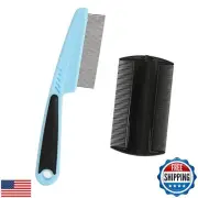 2 pcs Dandruff Scalp Psoriasis Comb Dandruff Removal Comb Stainless Steel Fin