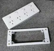 Quad PowerPoint 4 Socket Outlet Wall Plate Replace Single Gpo 10A 250V & Base