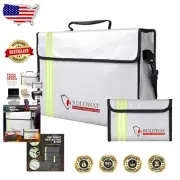 Reflective Fireproof Document Bag with Dual-Layer Fiberglass - Emergency Ready