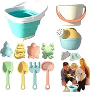 Travel Sand Toys – Portable Kids Sand Play Set with Bucket and Shovel Accessories | Fun Children’s Sand Tools for Camping, Lawn Games, Poolside Play, Indoor Sensory Activities, Travel-Friendly Toy Kit