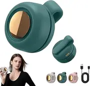 Portable Silent Mini Bladeless Electric Fan,Adjustable 3-Speed Suspended Waist Fans,Clips on Waist Neck Fanes for Outdoor,Camping,Travel,Office (Green)