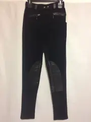 CUIR ZEBRA Women's Black Leather Suede Skinny Ankle Pants Size 8 (Runs Small)