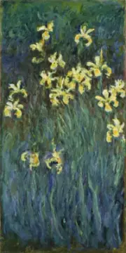Claude Monet - Yellow Irises Giclee Fine Art Print Reproduction on Canvas 36"