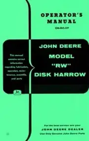 John Deere RW Disk Harrow Operators Manual JD