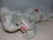 Ty Beanie Buddies - Righty the Elephant - (2000, Retired) - [14 Inch Plush]