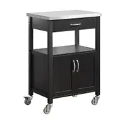 SoBuy Black Kitchen Trolley Serving Trolley Storage Trolley
